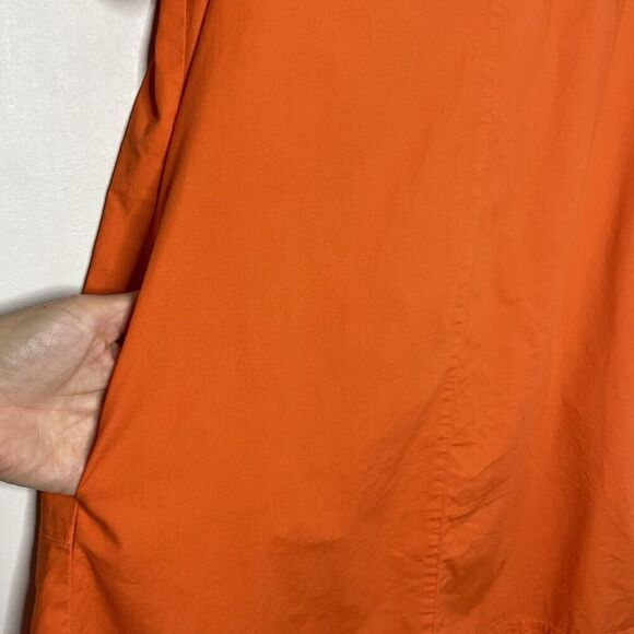 PETER SOM Collective Dress Womens 4 Orange T-Shirt Shift Cotton Stretch Pockets - Picture 6 of 12